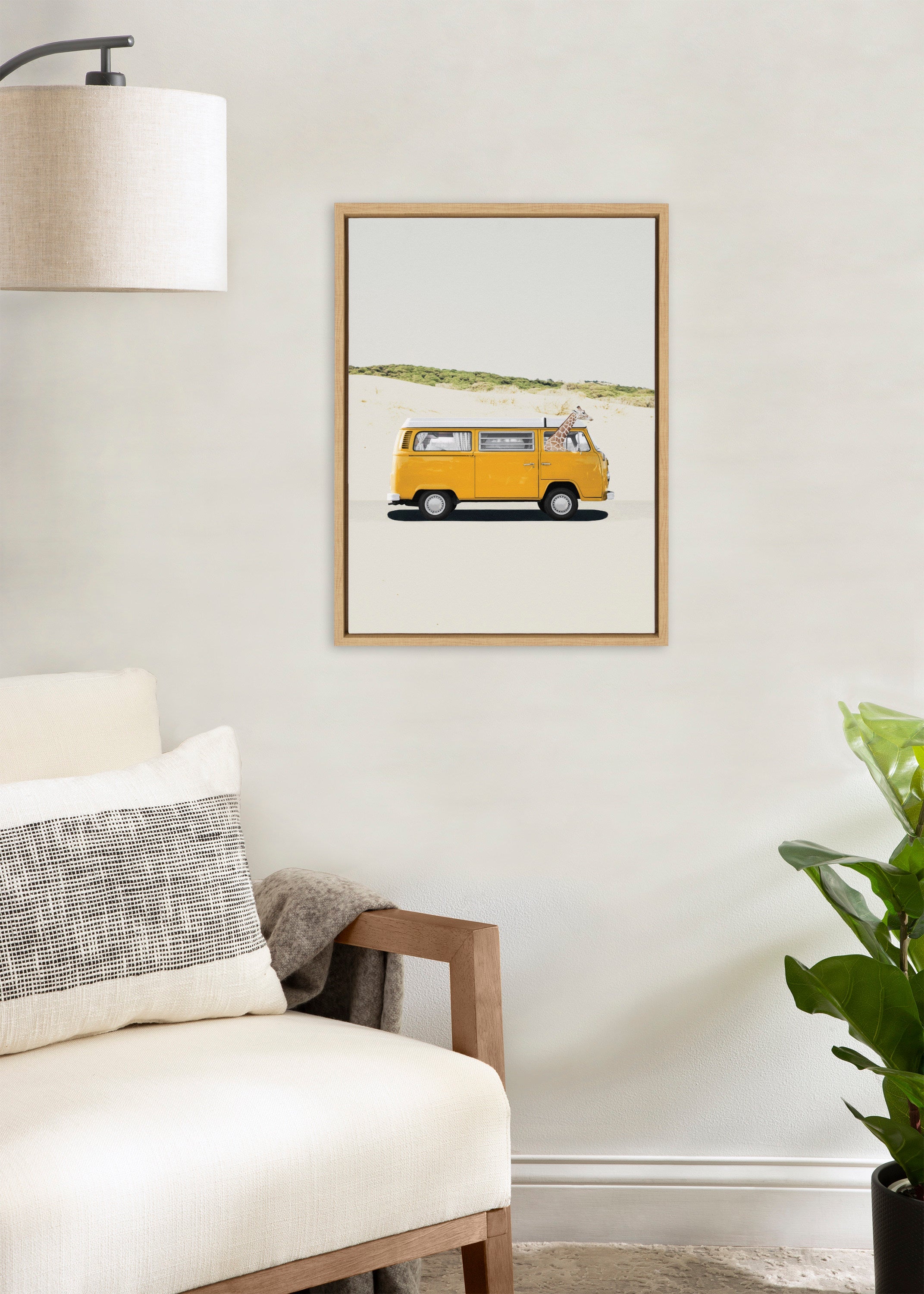Sylvie Giraffe Adventure Framed Canvas by July Art Prints