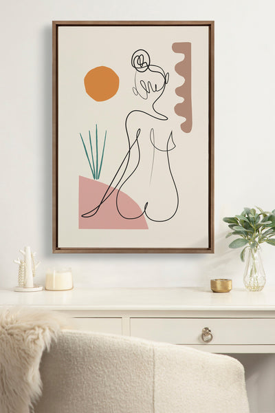 Sylvie Sunset Framed Canvas by kateandlaurel - product image 16 for Resin Society