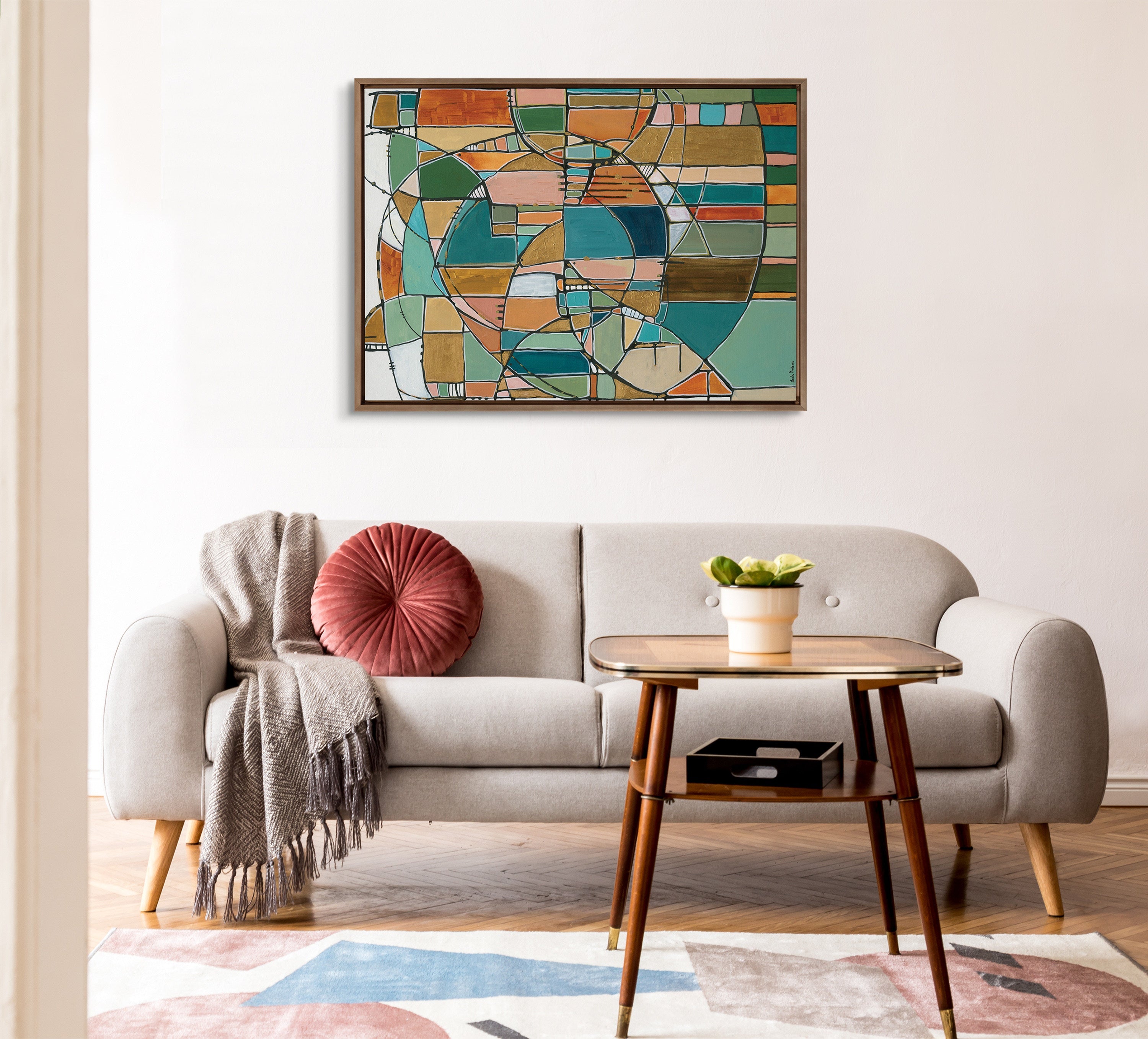 Sylvie Stardust Chords Framed Canvas by Leah Nadeau by kateandlaurel - product image 11 for Resin Society