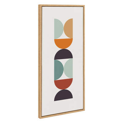 Sylvie Circles and Curves Retro Color Framed Canvas by kateandlaurel - product image 7 for Resin Society