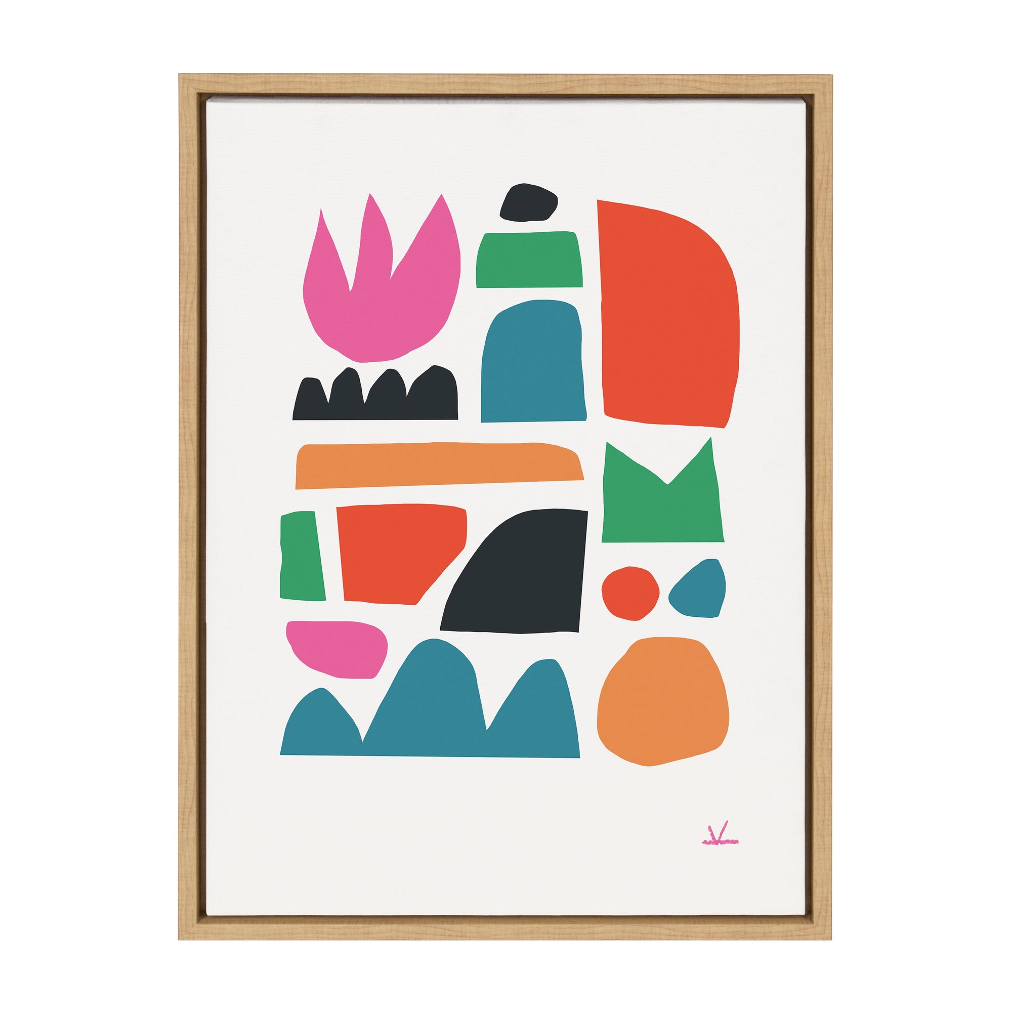 Sylvie Spring Framed Canvas by kateandlaurel - main product image for Resin Society