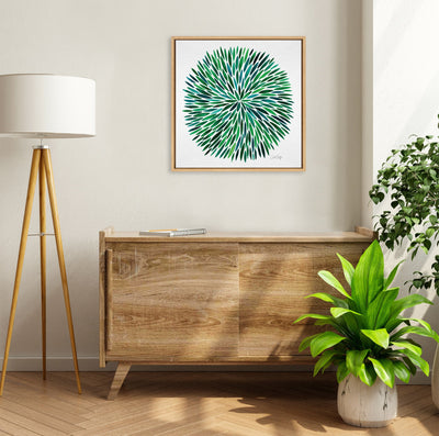 Sylvie Watercolor Burst Framed Canvas by kateandlaurel - product image 6 for Resin Society