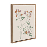 Sylvie Delicate Illustrated Red and Purple Wildflowers Framed Canvas by kateandlaurel - product image 7 for Resin Society