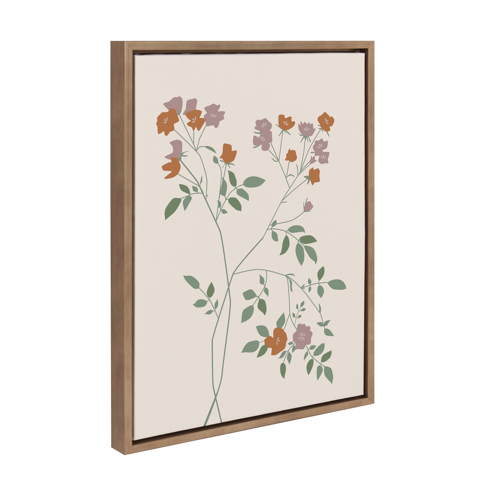 Sylvie Delicate Illustrated Red and Purple Wildflowers Framed Canvas by kateandlaurel - product image 7 for Resin Society