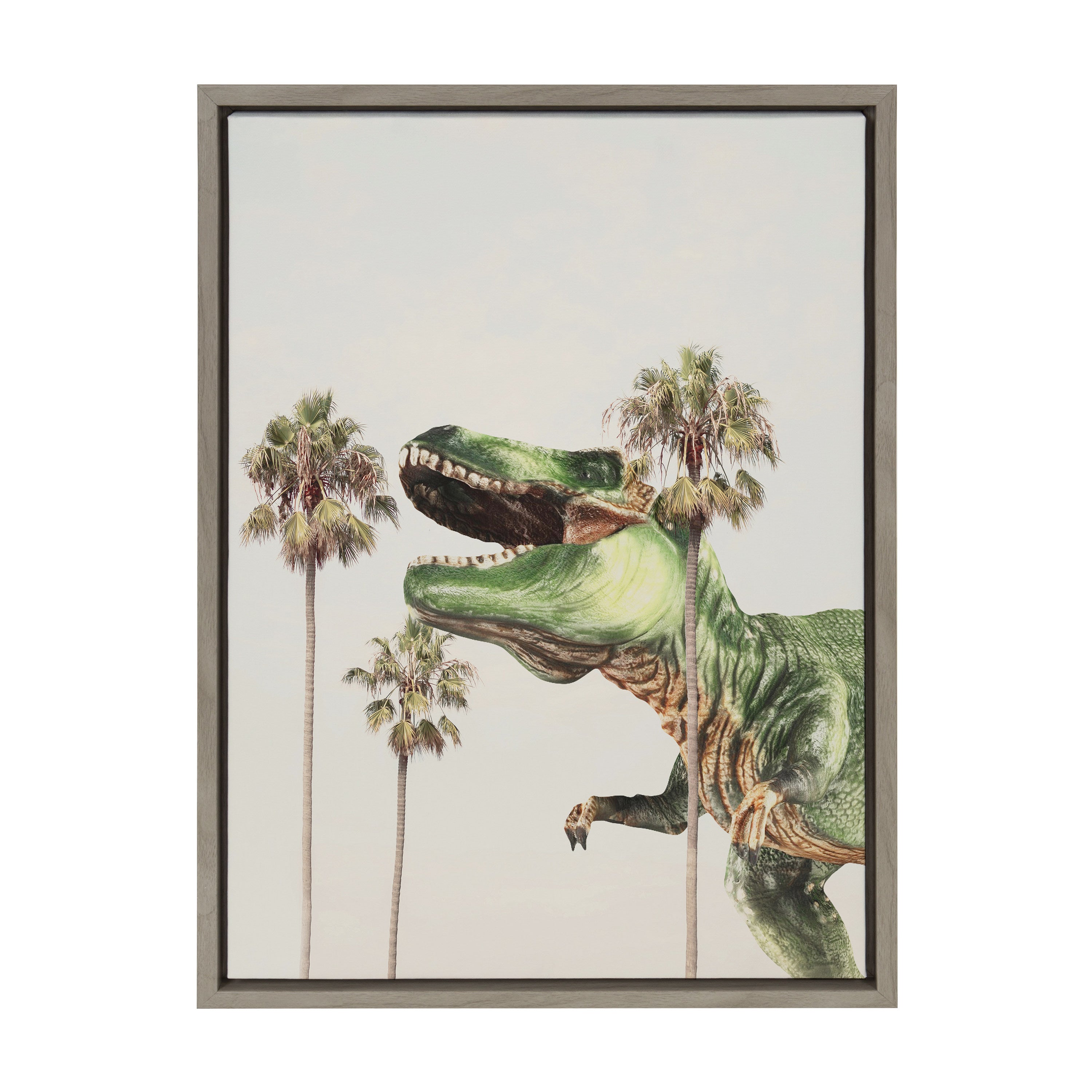 Sylvie Dinosaur Framed Canvas by July Art Prints