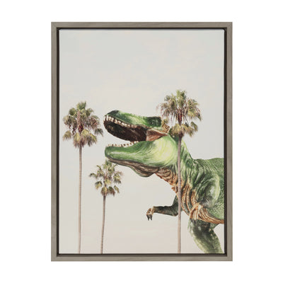 Sylvie Dinosaur Framed Canvas by July Art Prints