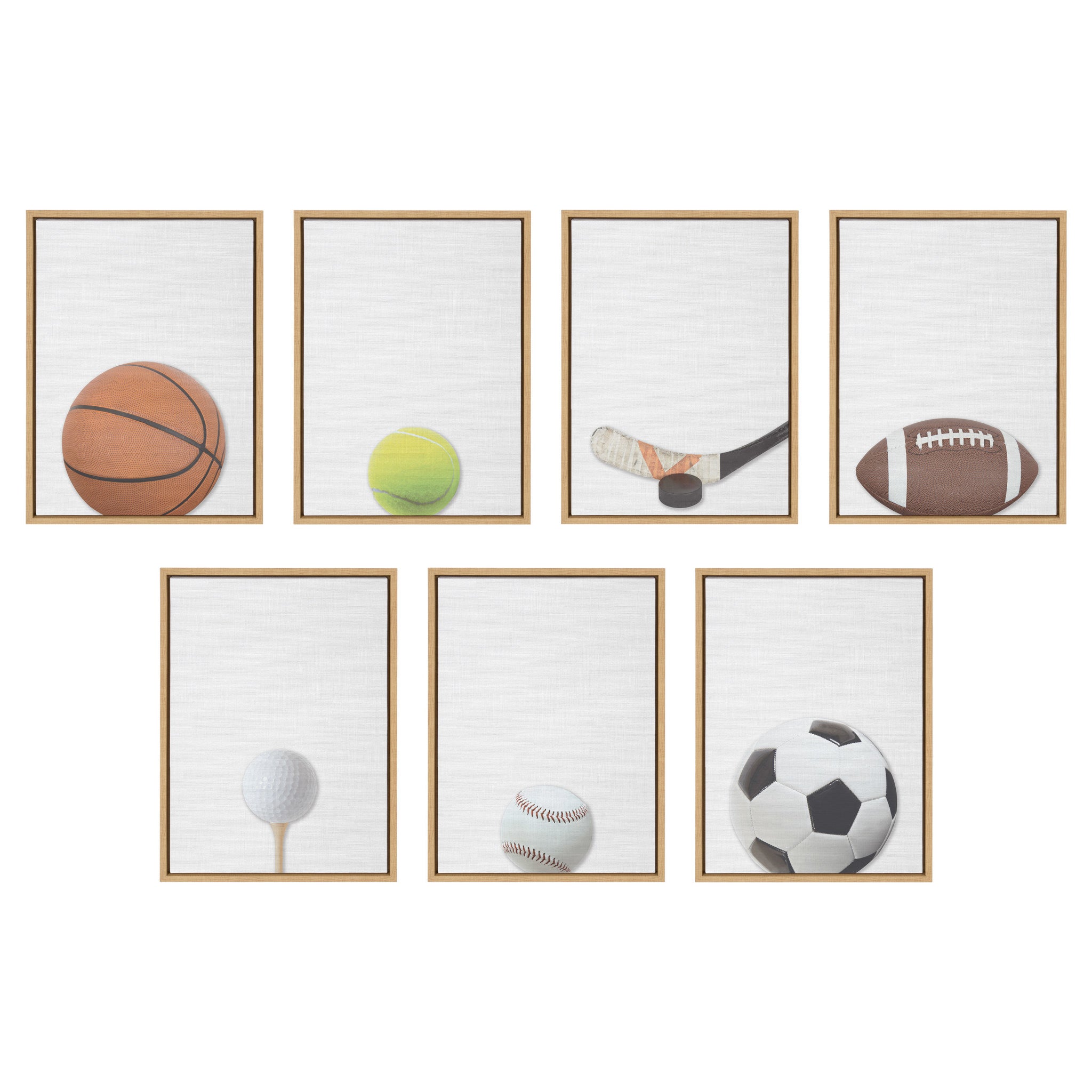 Sylvie Color Soccer Ball Portrait Framed Canvas, Natural 18x24 by kateandlaurel - product image 6 for Resin Society