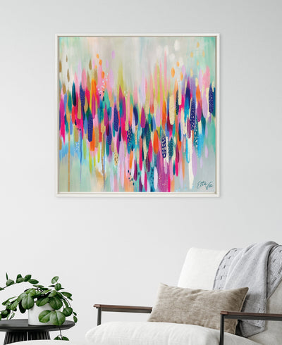 Sylvie Brushstroke 154 Framed Canvas by Jessi Raulet of Ettavee
