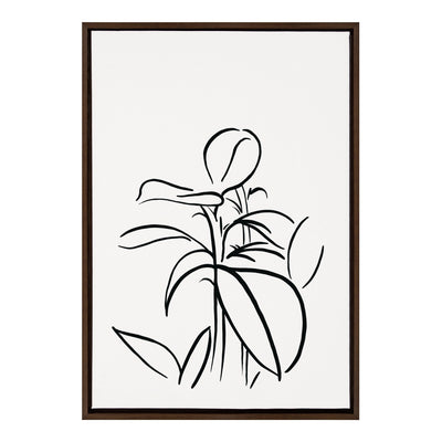 Sylvie Botanical Sketch Print No 1 Framed Canvas by The Creative Bunch by kateandlaurel - main product image for Resin Society