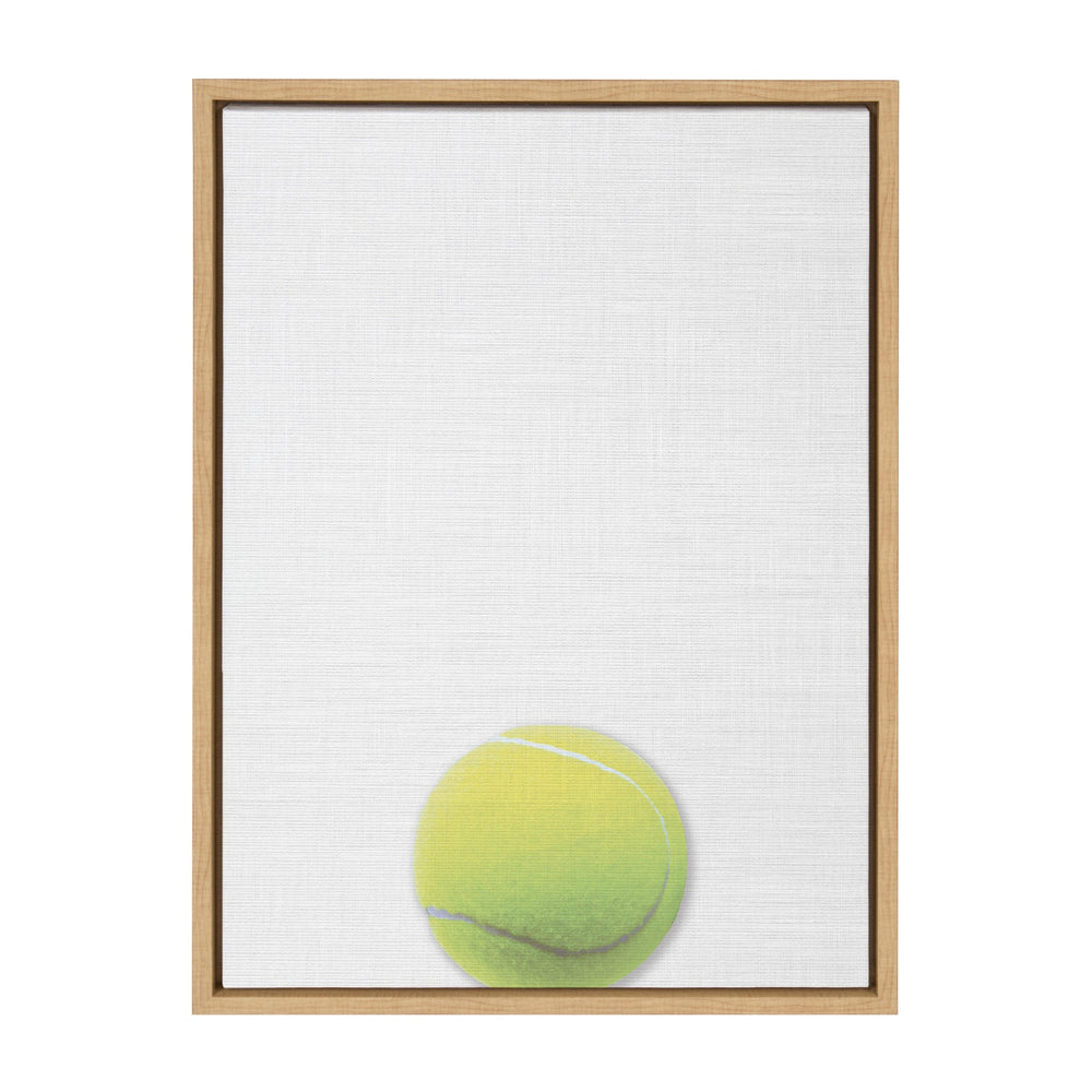 Sylvie Color Tennis Ball Portrait Framed Canvas, Natural 18x24 by kateandlaurel - main product image for Resin Society