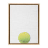 Sylvie Color Tennis Ball Portrait Framed Canvas, Natural 18x24 by kateandlaurel - main product image for Resin Society