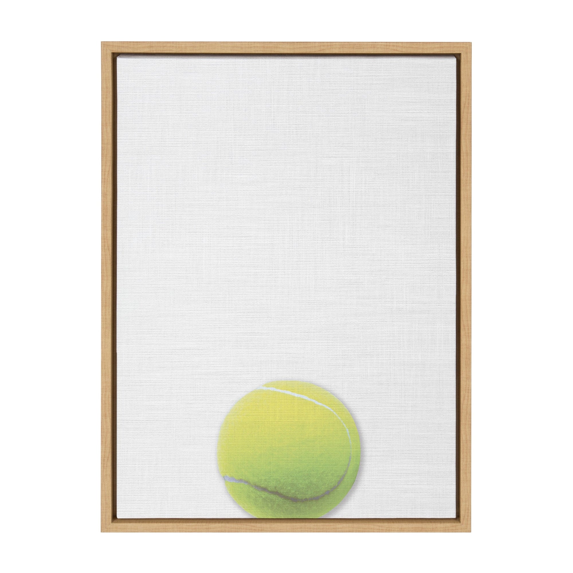 Sylvie Color Tennis Ball Portrait Framed Canvas, Natural 18x24 by kateandlaurel - main product image for Resin Society