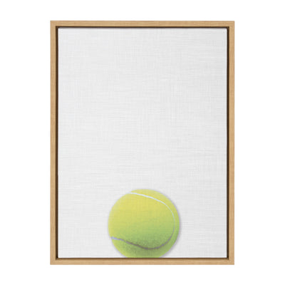 Sylvie Color Tennis Ball Portrait Framed Canvas, Natural 18x24 by kateandlaurel - main product image for Resin Society