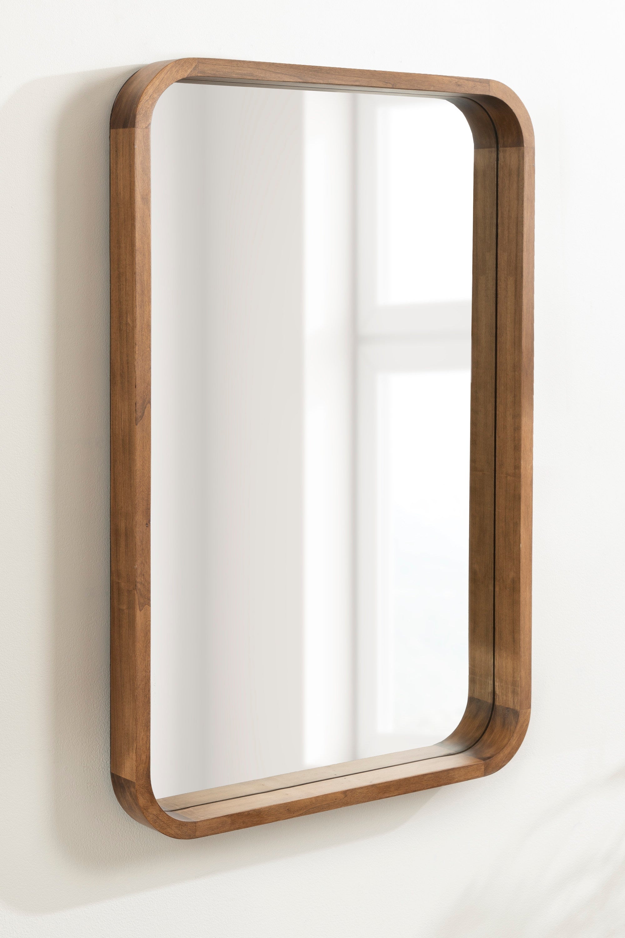 Hutton Wood Framed Radius Rectangle Mirror by kateandlaurel - product image 5 for Resin Society