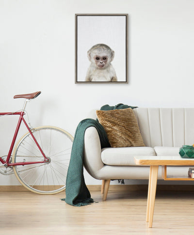 Sylvie Monkey Color Framed Canvas by kateandlaurel - product image 10 for Resin Society
