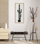 Sylvie 664 Cactus In Pot BW Framed Canvas by kateandlaurel - product image 11 for Resin Society