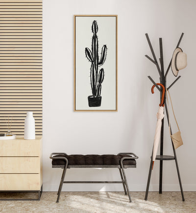 Sylvie 664 Cactus In Pot BW Framed Canvas by kateandlaurel - product image 11 for Resin Society