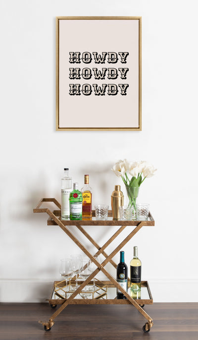 Sylvie Howdy Western Framed Canvas by Honey Island Studio