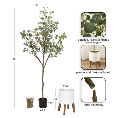 Eudora Faux Eucalyptus Tree - Kate and Laurel