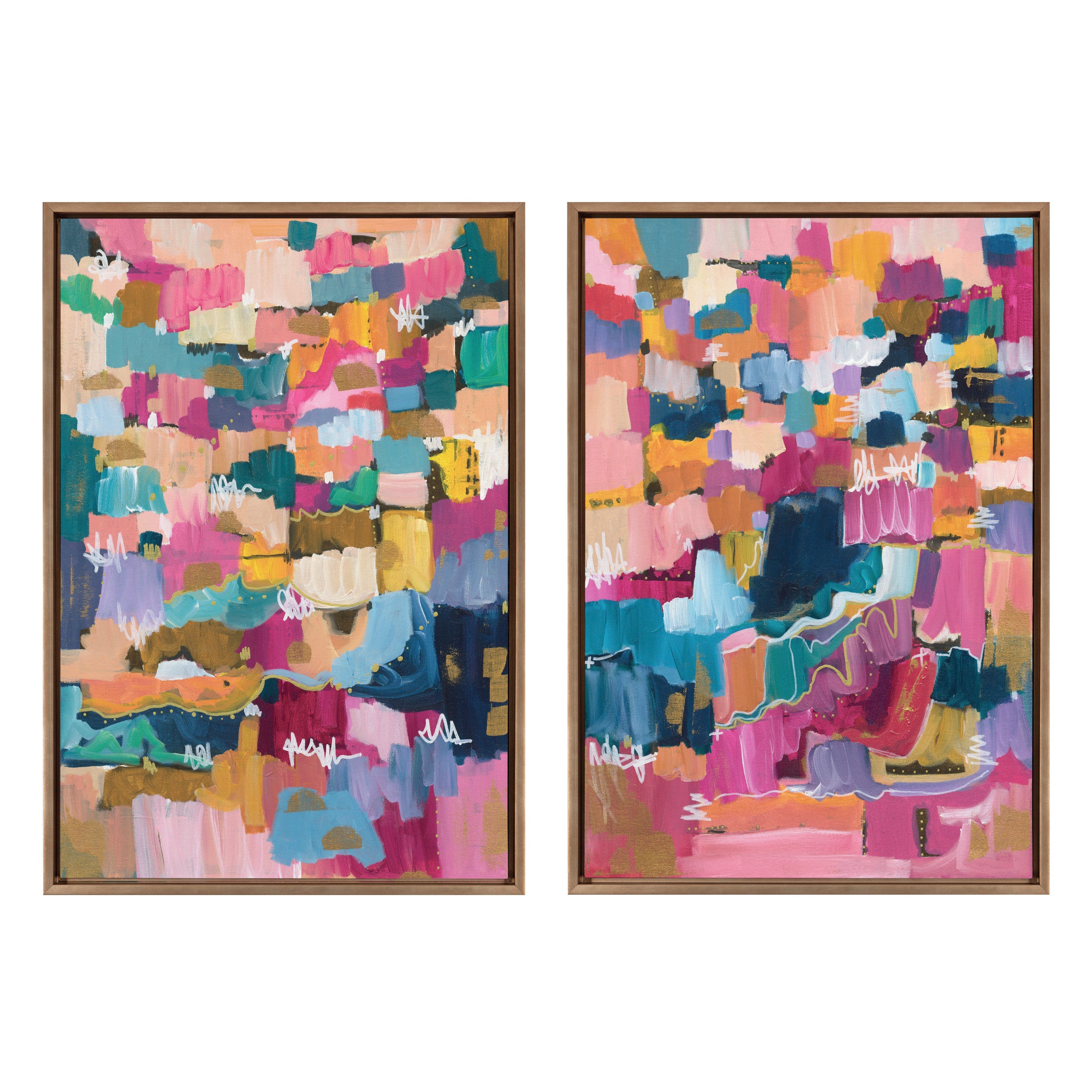 Sylvie Applause Framed Canvas Set by Leah Nadeau by kateandlaurel - product image 14 for Resin Society