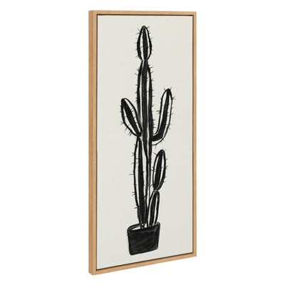 Sylvie 664 Cactus In Pot BW Framed Canvas by kateandlaurel - product image 7 for Resin Society