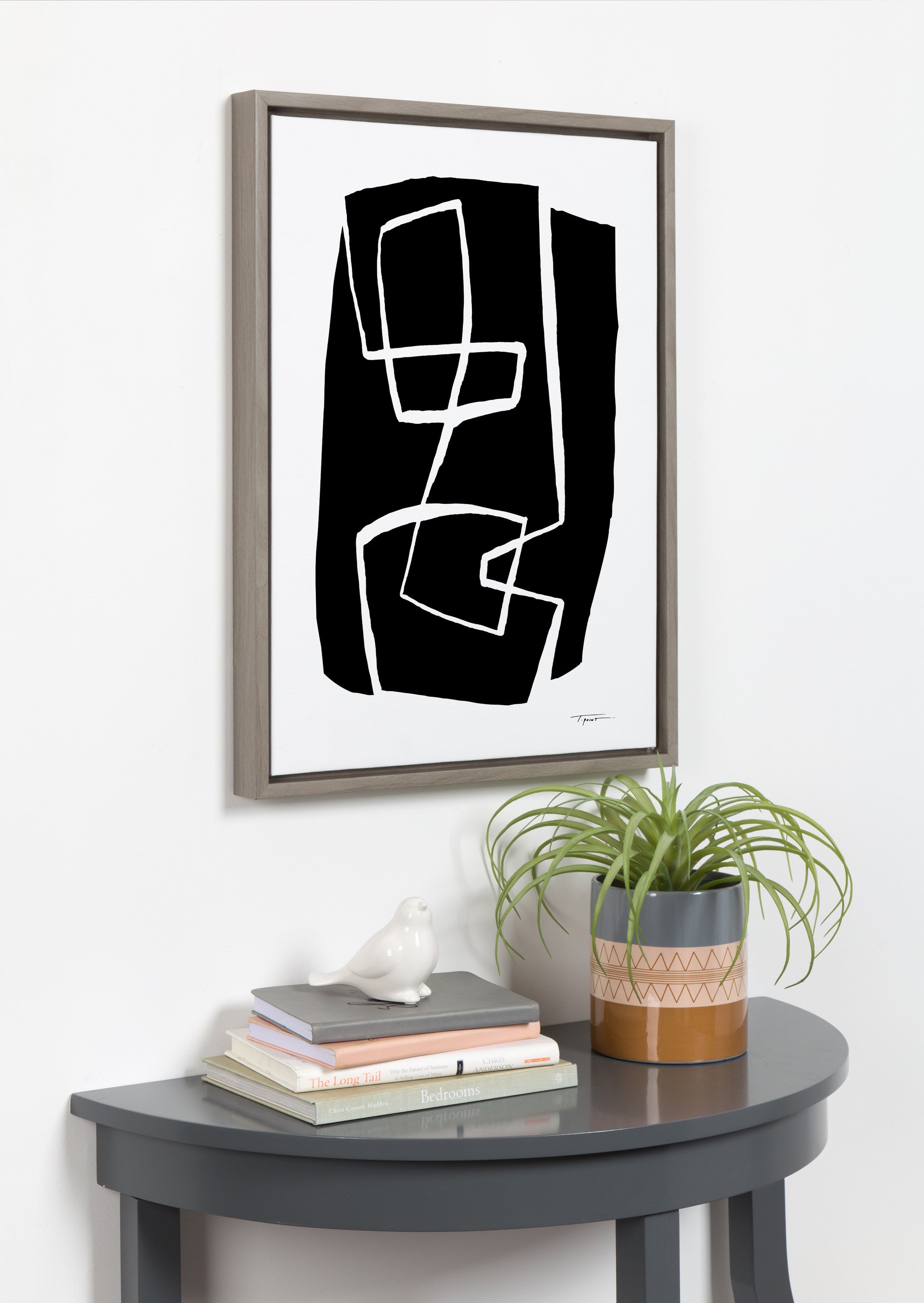 Sylvie Modern Meeting Forms Framed Canvas by kateandlaurel - product image 13 for Resin Society