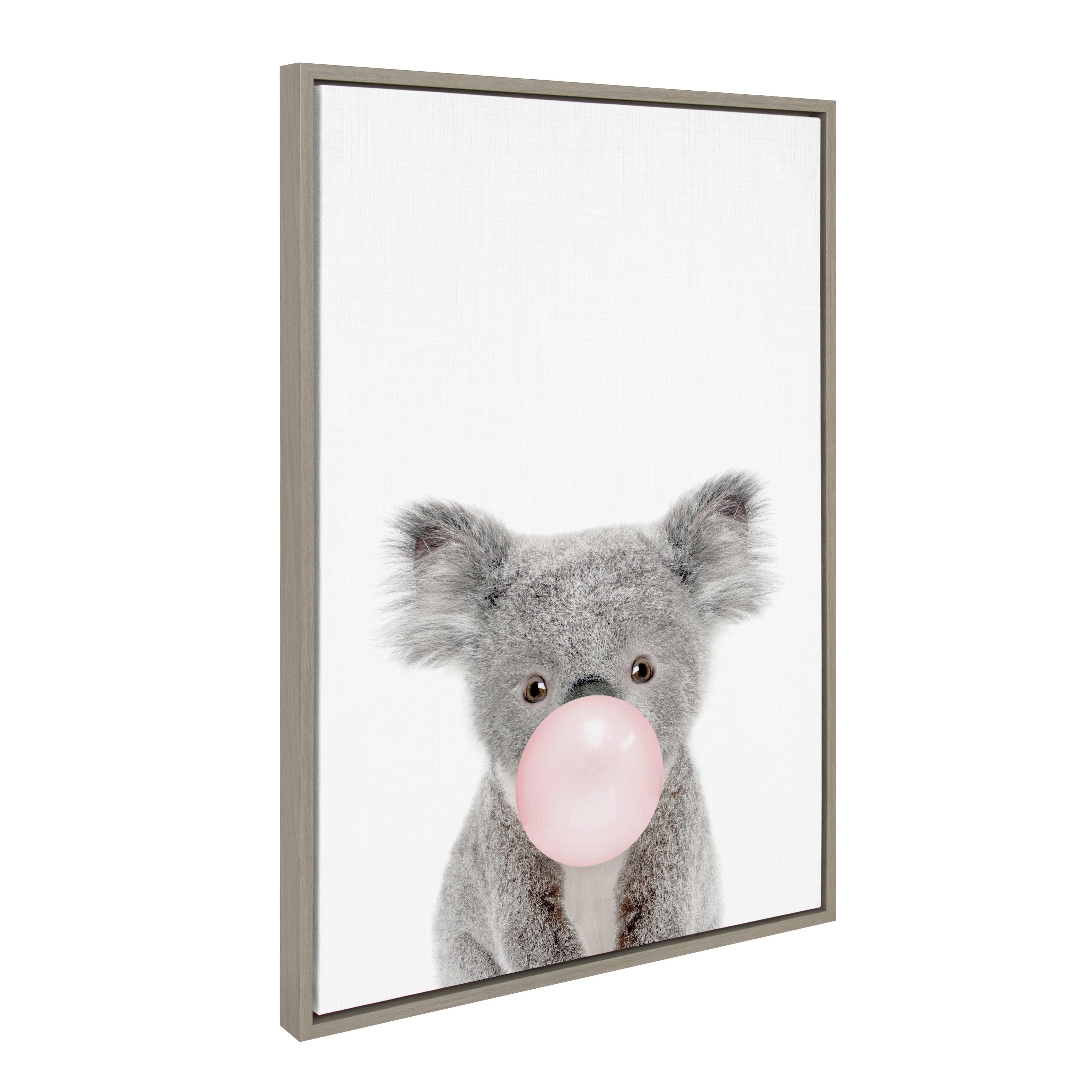 Sylvie Bubble Gum Koala Framed Canvas by Amy Peterson Art Studio by kateandlaurel - product image 9 for Resin Society