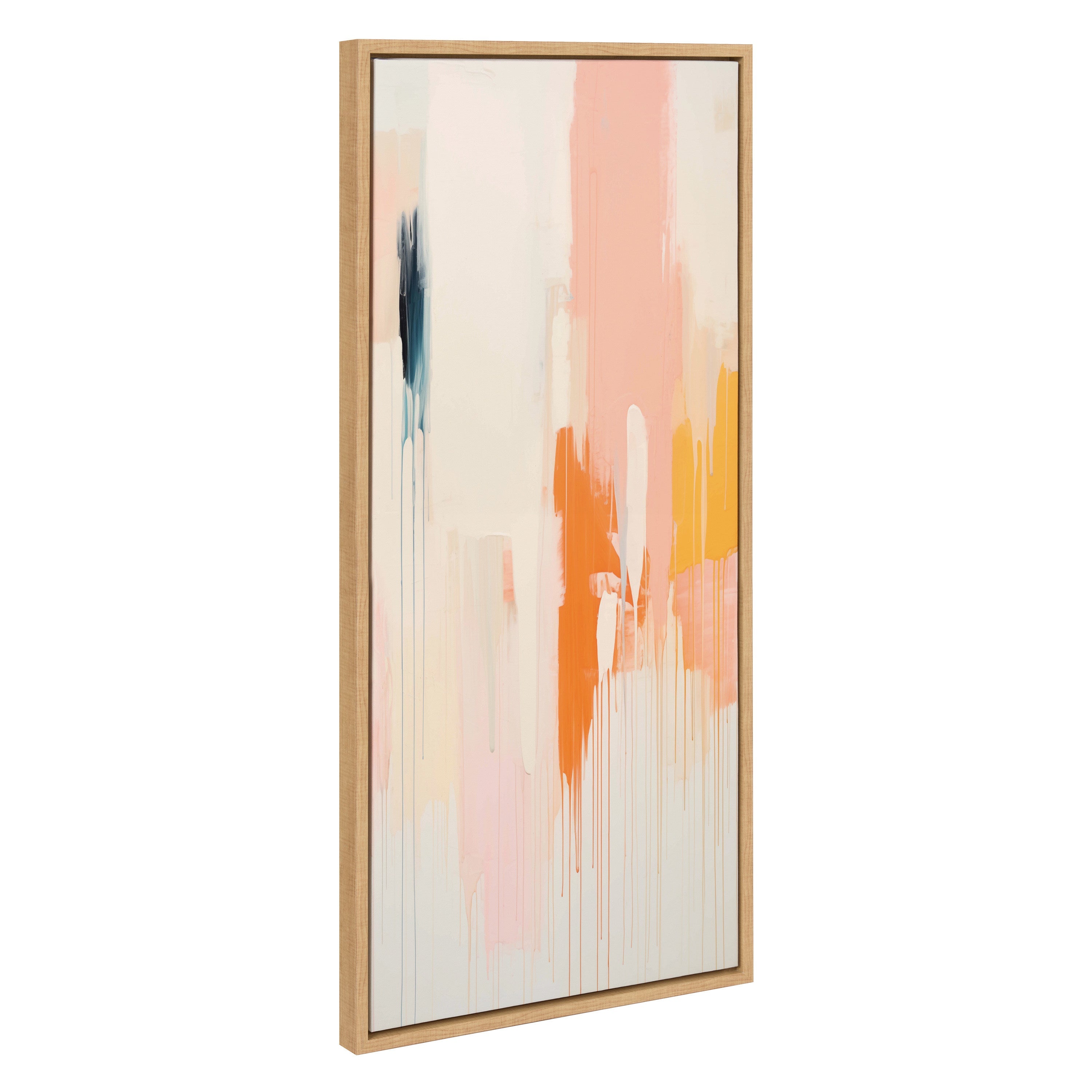 Sylvie Fiesta Abstract framed canvas wall art showing vibrant, colorful abstract shapes with a modern frame