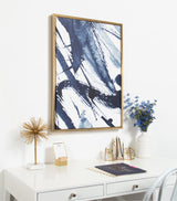 Sylvie Indigo Watercolor Framed Canvas by Amy Peterson Art Studio by kateandlaurel - product image 5 for Resin Society