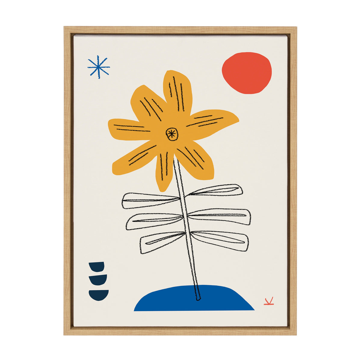 Sylvie Dancing with Flowers Framed Canvas by kateandlaurel - product image 2 for Resin Society