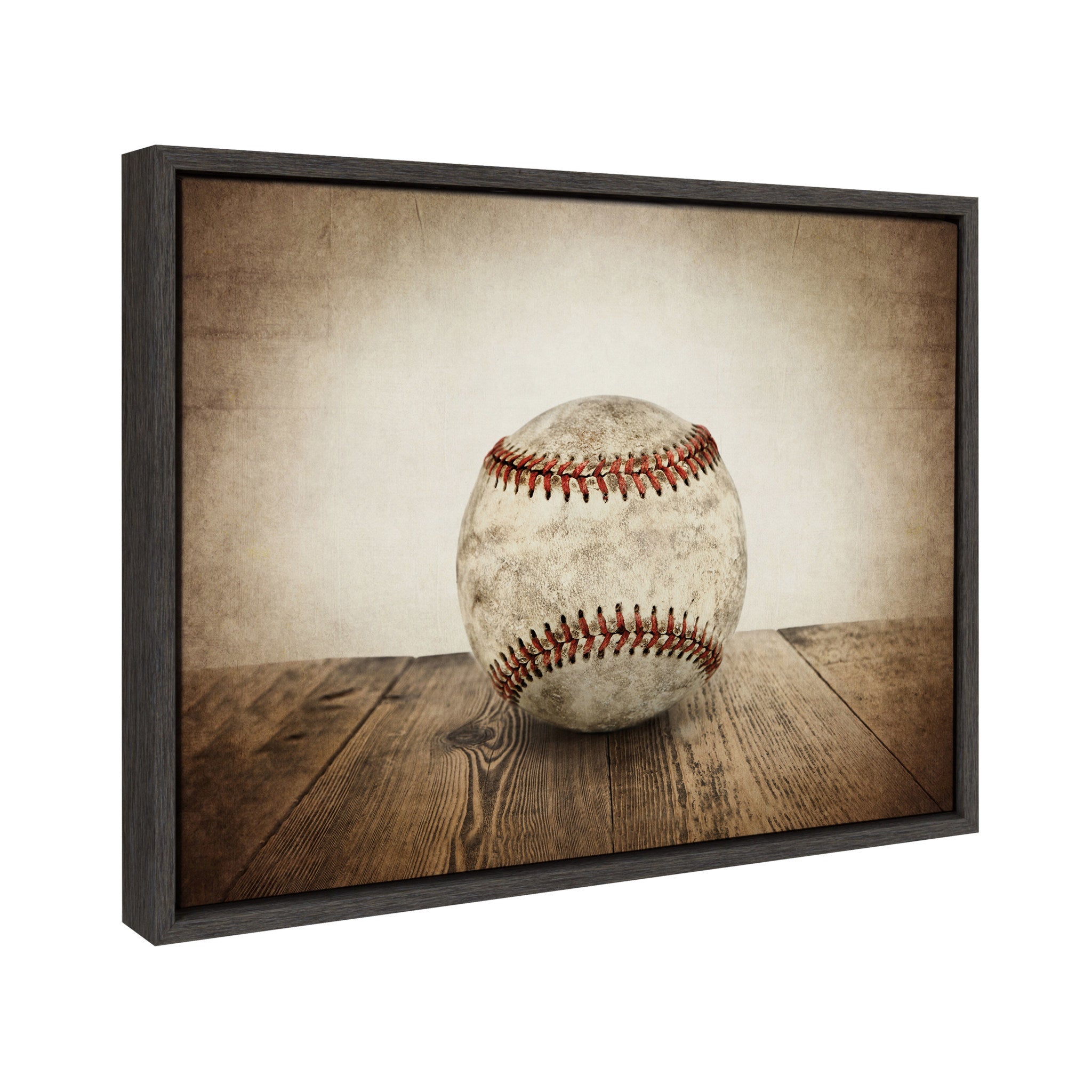 Sylvie Vintage Baseball Framed Canvas by kateandlaurel - product image 2 for Resin Society