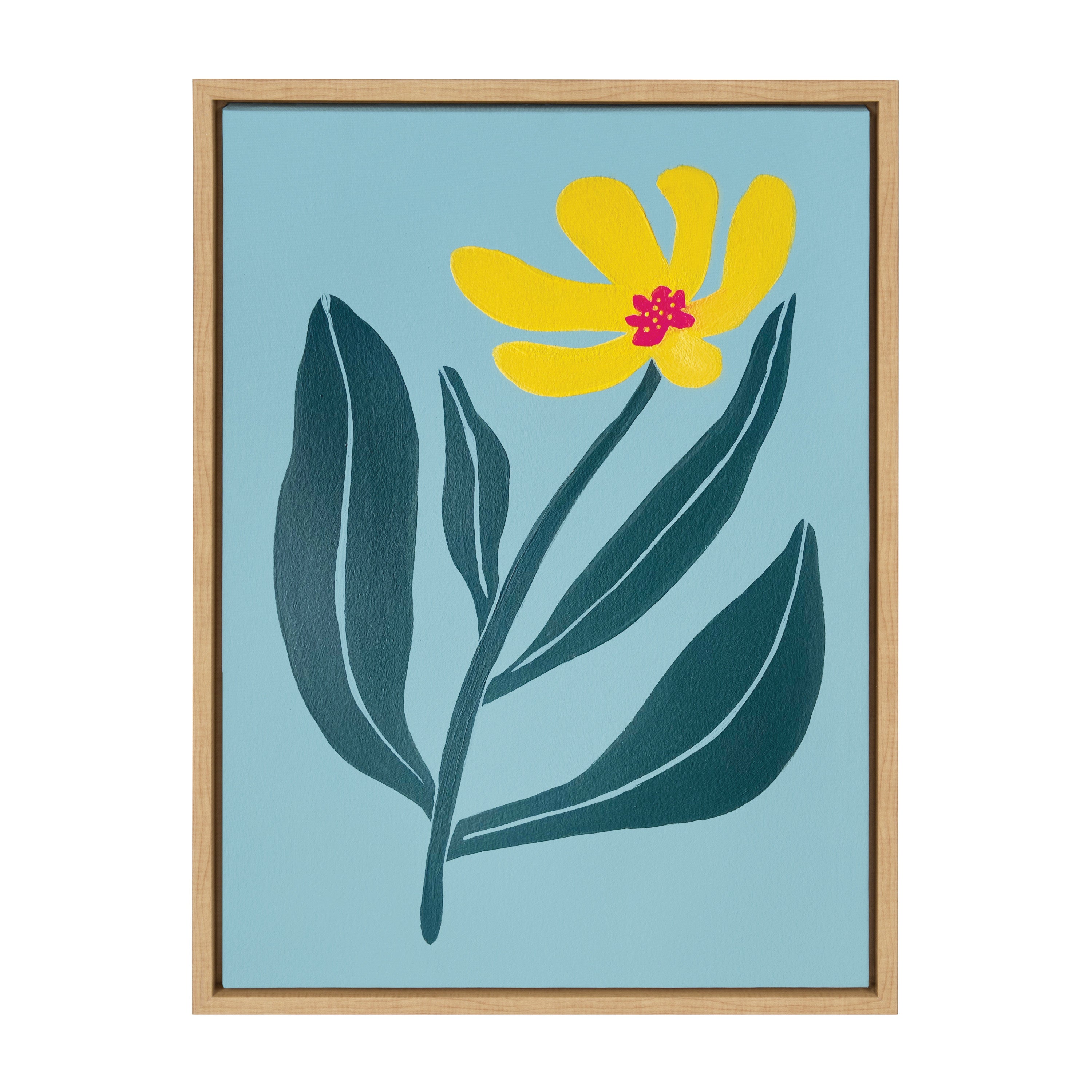 Sylvie Yellow Flower Framed Canvas by kateandlaurel - product image 8 for Resin Society