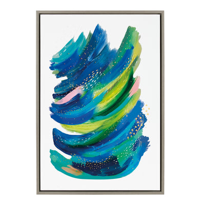 Sylvie Bright Abstract 2 Framed Canvas by kateandlaurel - product image 2 for Resin Society