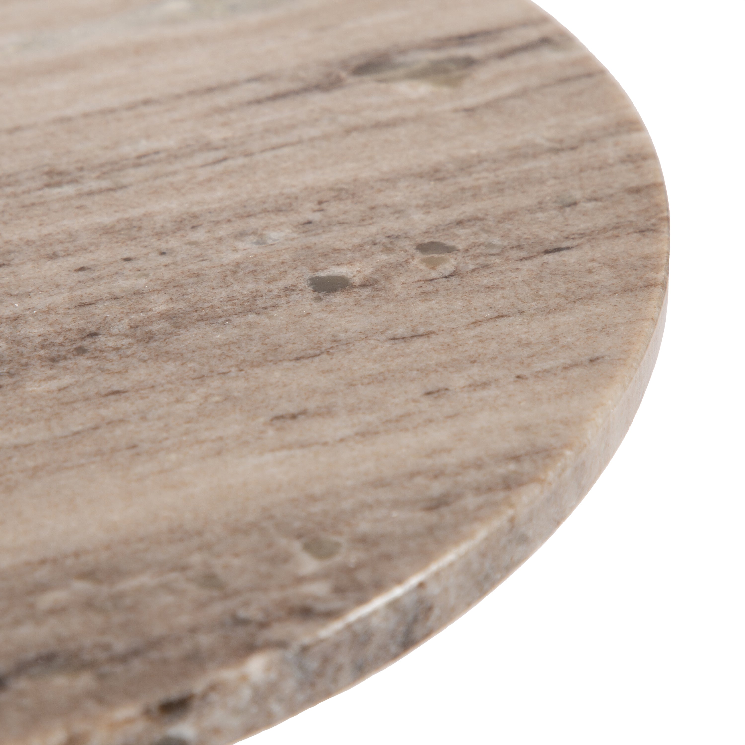 Baronet Round Marble and Metal Table