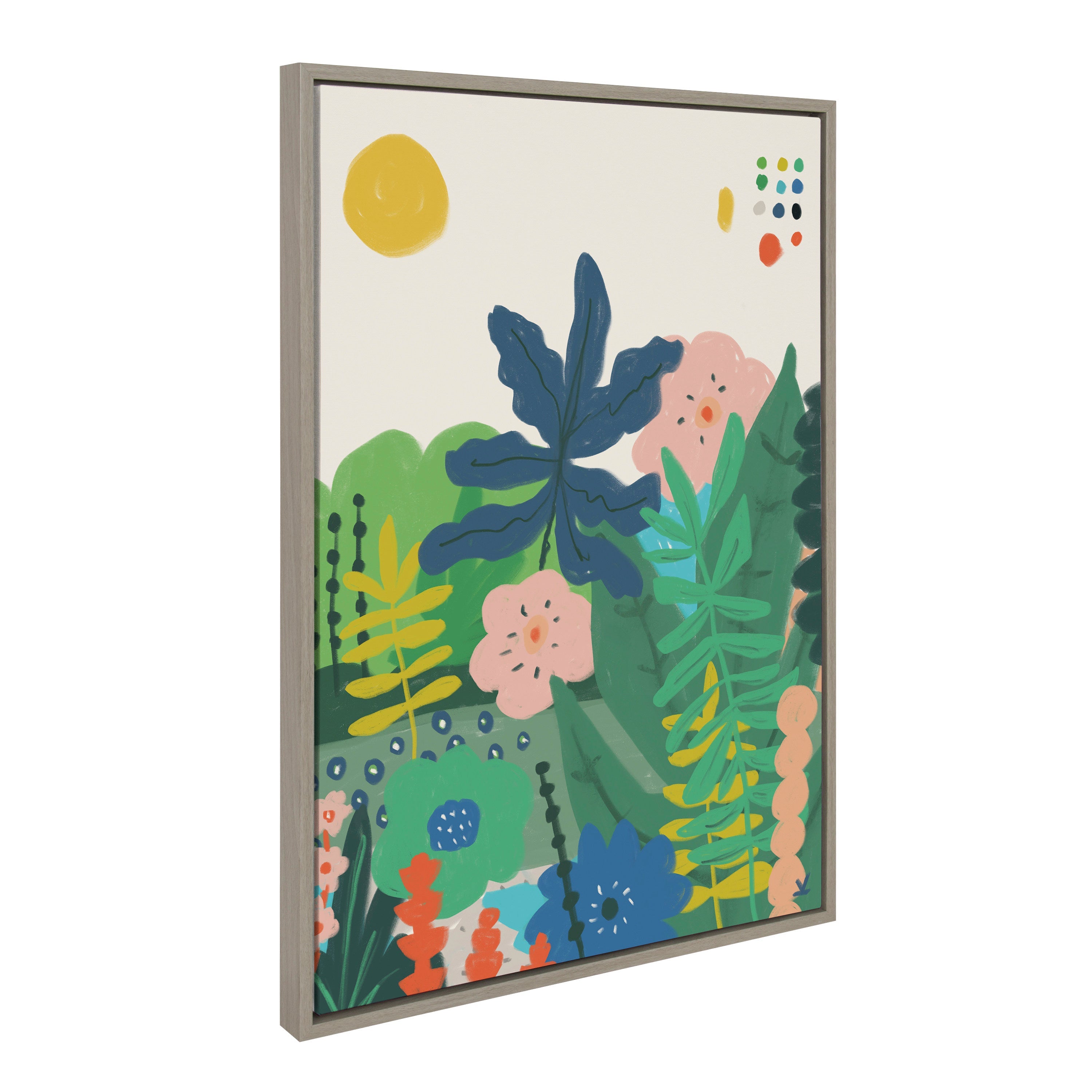 Sylvie Zen Garden 1 Framed Canvas by kateandlaurel - product image 2 for Resin Society