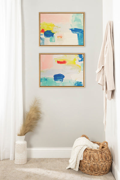 Sylvie Pop of Color I and II Framed Canvas Art Set by Amy Lighthall