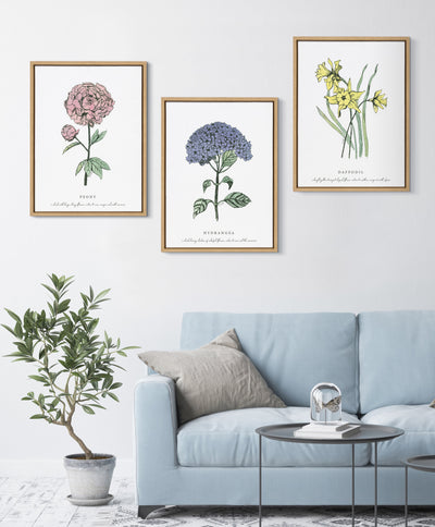 Sylvie Spring Daffodil Framed Canvas by kateandlaurel - product image 5 for Resin Society