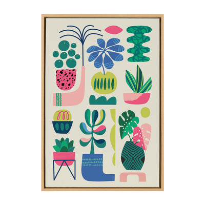 Sylvie Houseplants Framed Canvas by Rachel Lee