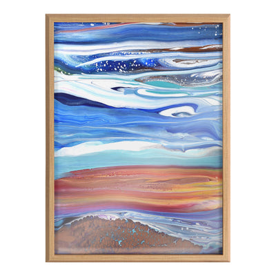 Blake Coastal Currents Framed Printed Art by Xizhou Xie