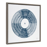 Sylvie Record Blue Framed Canvas by kateandlaurel - product image 9 for Resin Society