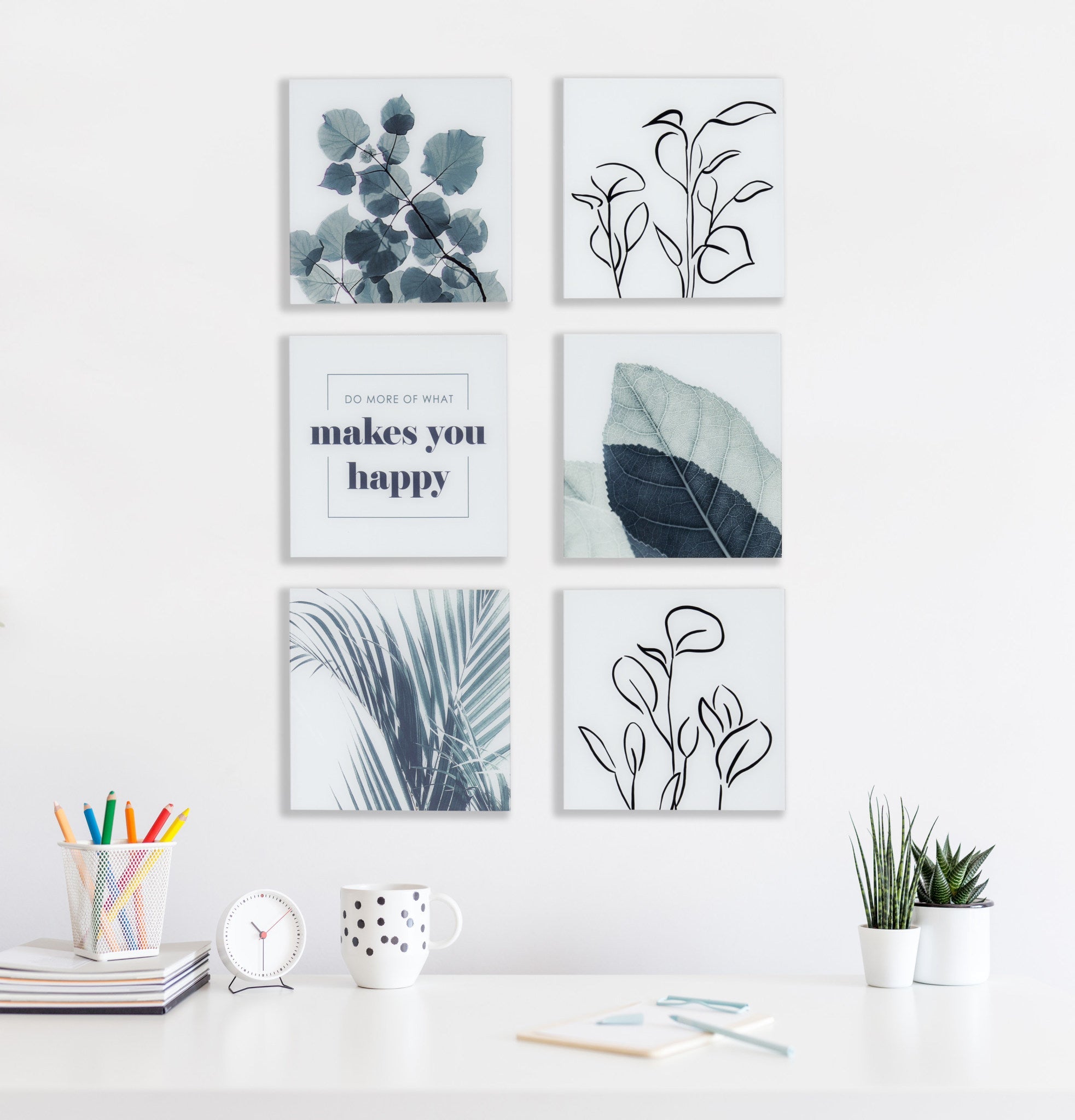 Botanical Greenery Floating Acrylic Set by kateandlaurel - product image 6 for Resin Society