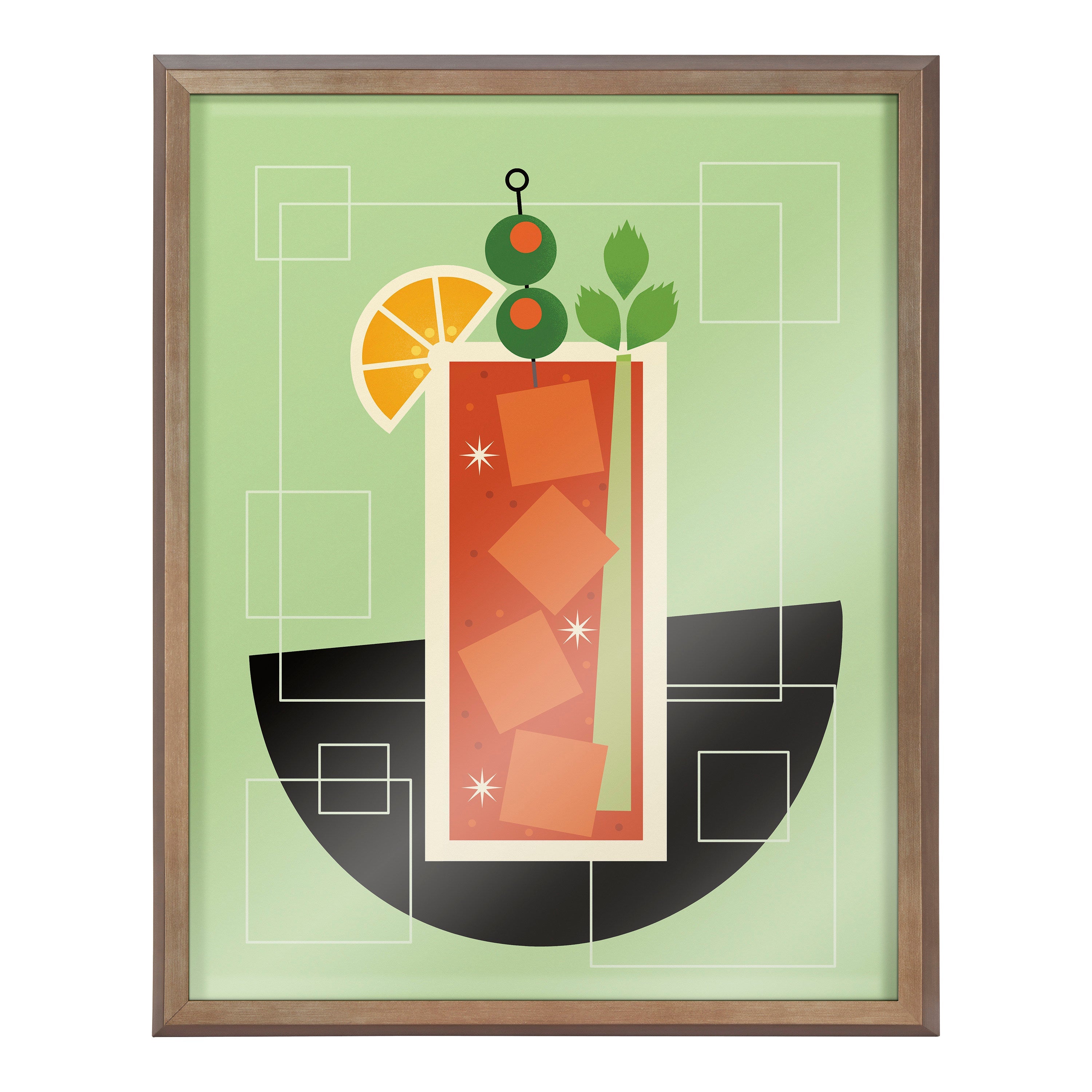 Blake Bloody Mary Framed Printed Art by Amber Leaders Designs