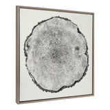 Sylvie Tree Rings Linen Framed Canvas by kateandlaurel - main product image for Resin Society