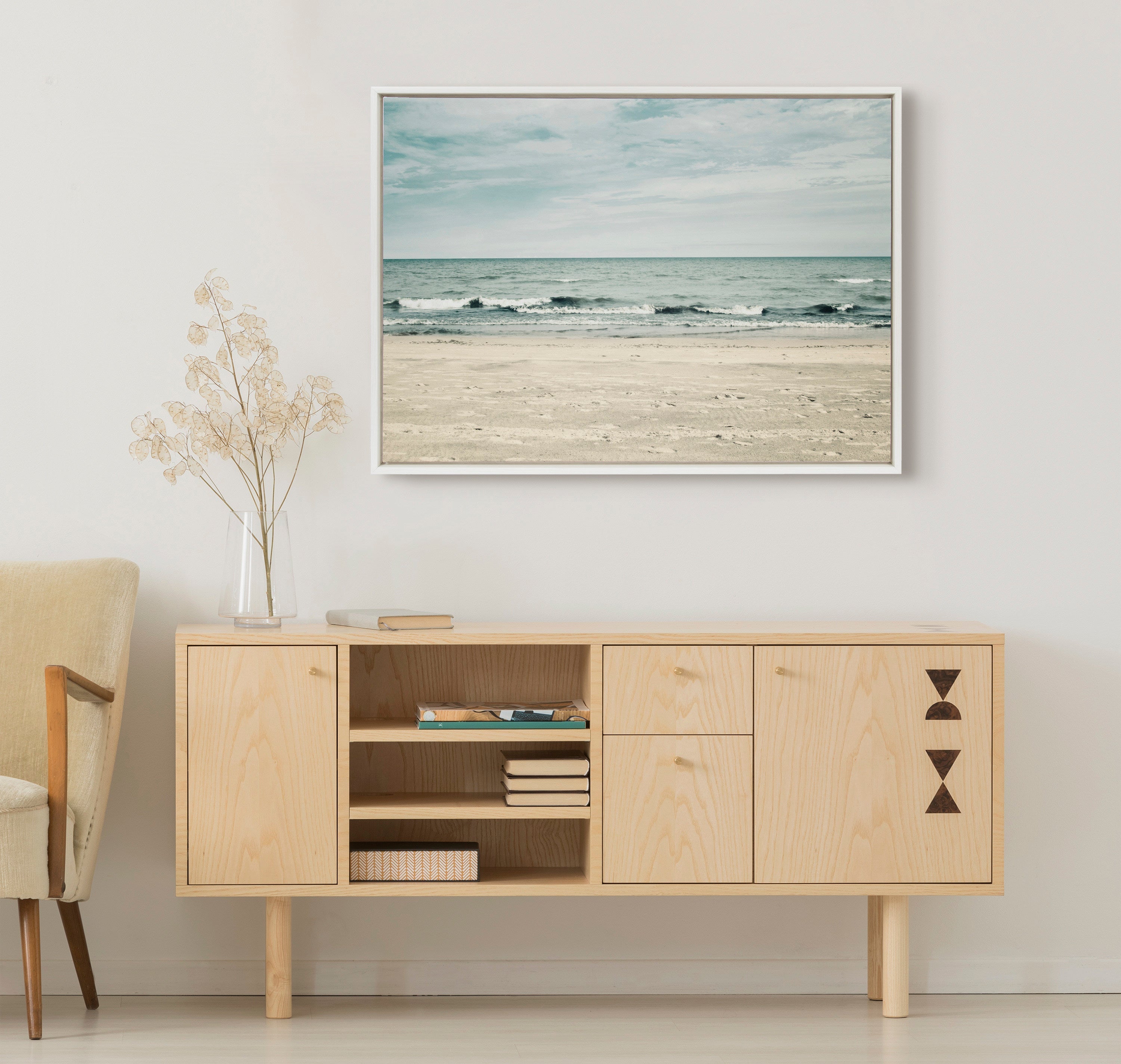 Sylvie Beach 2 Framed Canvas by kateandlaurel - product image 20 for Resin Society