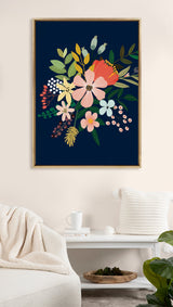 Sylvie Floralis C Framed Canvas by kateandlaurel - product image 4 for Resin Society