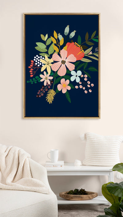 Sylvie Floralis C Framed Canvas by kateandlaurel - product image 4 for Resin Society