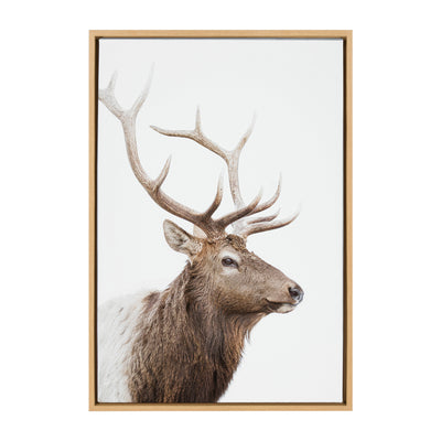 Sylvie Stag Profile Framed Canvas by Amy Peterson Art Studio