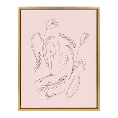 Sylvie We Are All OK Framed Canvas by kateandlaurel - main product image for Resin Society