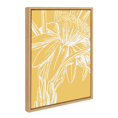 Sylvie Flower in Yellow Framed Canvas by kateandlaurel - product image 9 for Resin Society