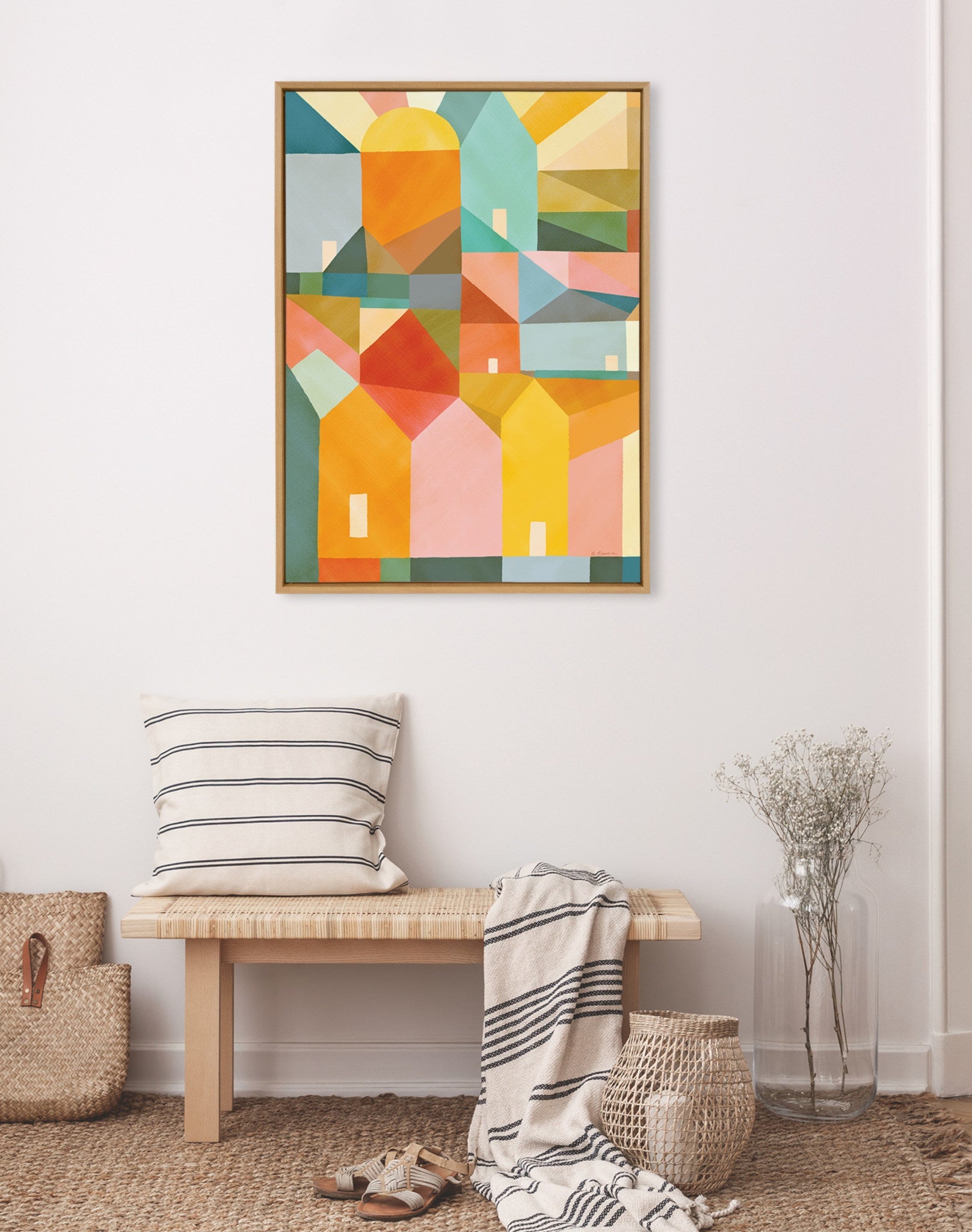 Sylvie Quiet Town Framed Canvas by Carey Copeland